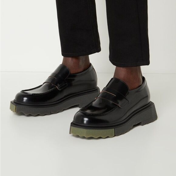 Off-White Shoes - Off-White Leather Sponge Loafer